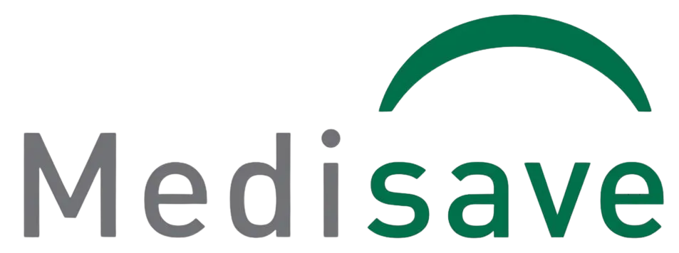 MediSave logo: the word 'Medi' in gray and 'save' in green with a green arc above